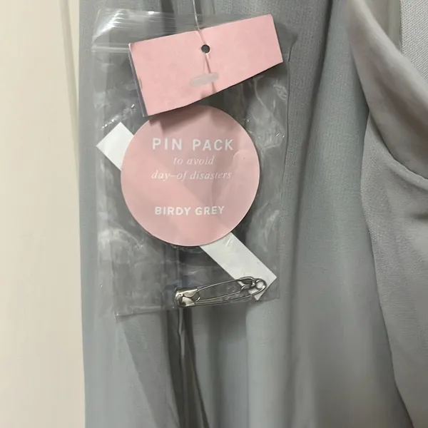 Birdy Grey Moni Halter Gown Silver Grey Chiffon Bridesmaid Dress 2XL NWT Pockets - Image 10