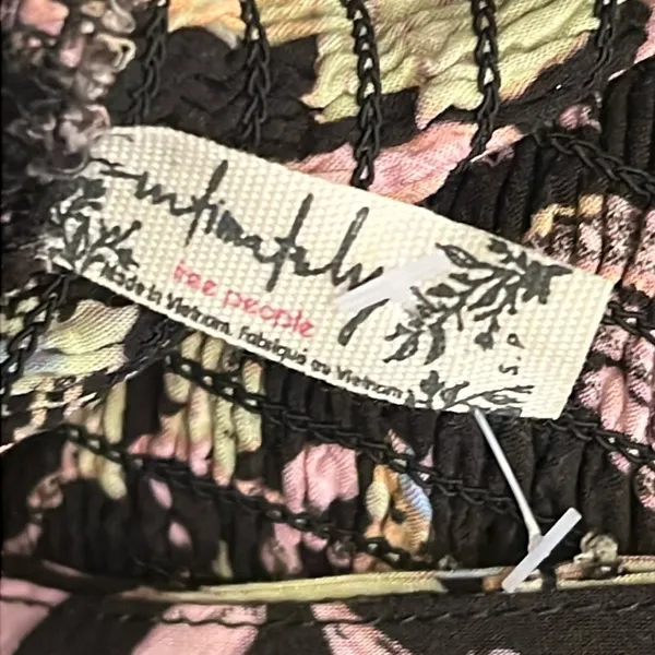 NWOT Free People Heat Wave floral Print Maxi Dress, spaghetti strap racer back,S - Image 3