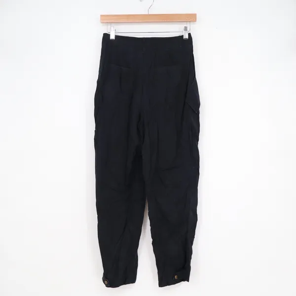 Express Black Super High Rise Lyocell Cargo Tapered Pants Size 0 Utility Pants - Image 4