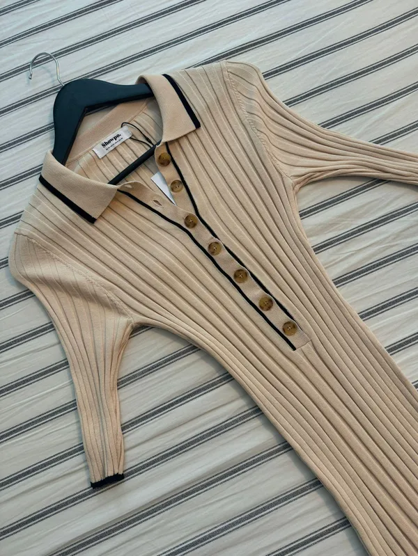 Showpo Button Front Midi Knit Dress - Image 2