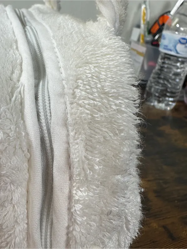 Dior White Plush Tote with Blue J'ADORE DIOR Logo - Image 16