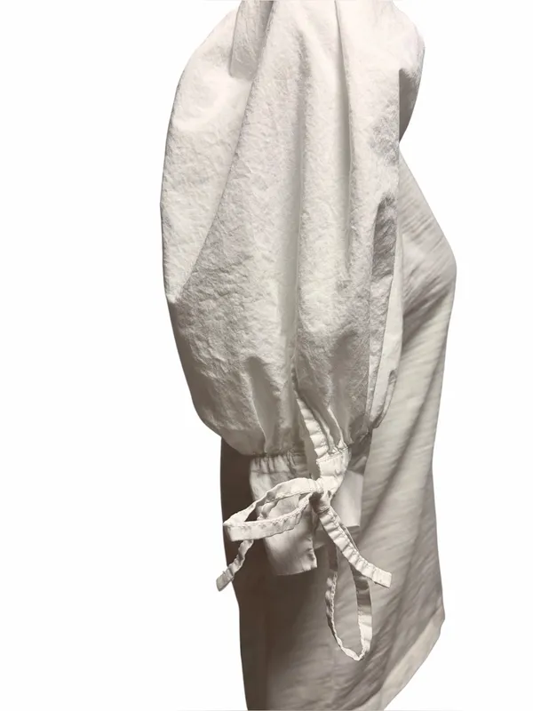 Nation LTD Ladies White Puff Sleeve Blouse Size Small - Image 5