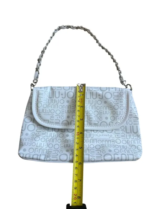 LIU JO White Silver Chain Mini Shoulder Bag - Image 5