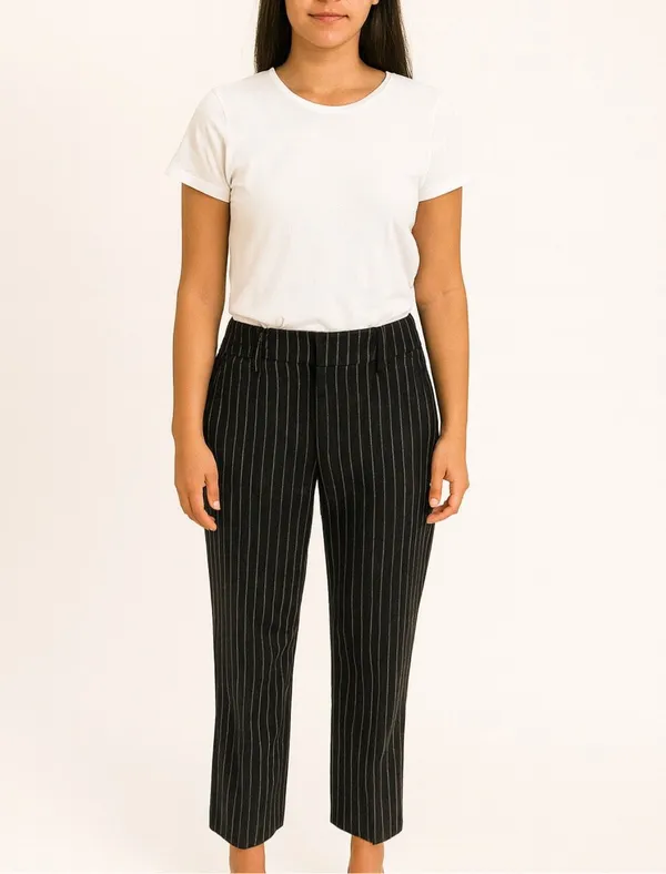 Aritzia Wilfred Wool Cashmere Pinstripe High Rise Trouser Pants 6 - Image 11