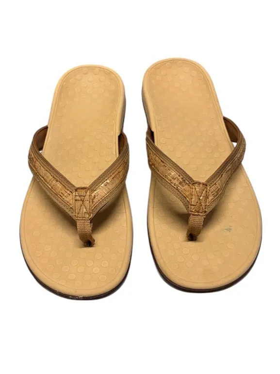 Vionic Tide Platform Sandals Womens 11 Tan Cork Orthotic Arch Flip Flop Shoe - Image 5