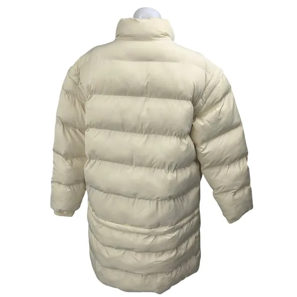 Lego x Target Cream Long Sleeve Colorblock Full Zip Long Quilted Puffer Jacket S - Image 3