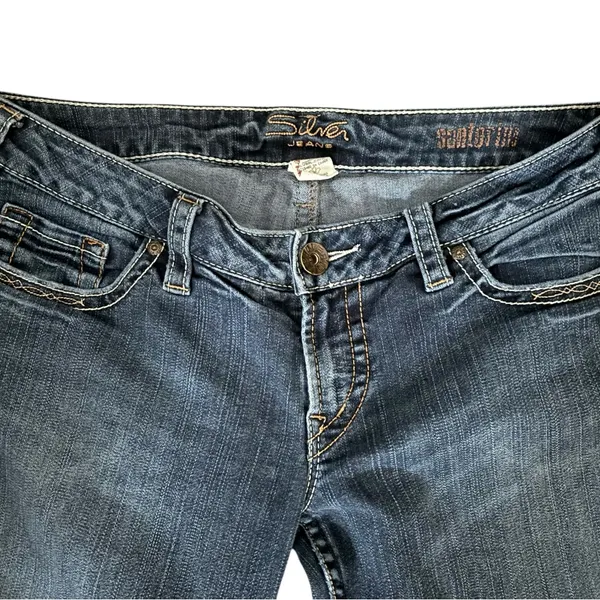 VTG Silver Santorini Crop Boot Jean Size 30X26” Low Rise Western Timeless Wear - Image 3