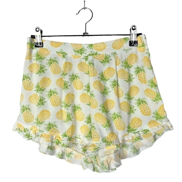 Aeropostale Bethany Mota‎ Pineapple Print Ruffle Soft Shorts S - Image 2