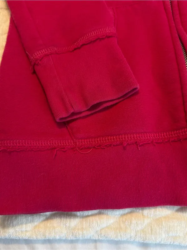 2011 Aeropostale Zip Hoodie Sweatshirt Jacket Hot Pink Size Small Y2K Style - Image 11