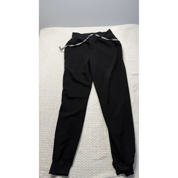 FIGS Technical Collection Women Black Scrub Jogger Pants Size Medium Tall M/T - Image 2