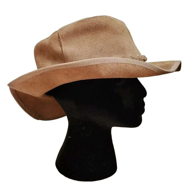 VTG Winfield Cover Co Brown Suede Leather Cowboy Hat Men Women Large Western - Image 2