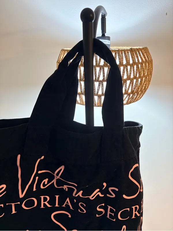 PINK Victoria's Secret Black Tote with Pink Script - Image 3