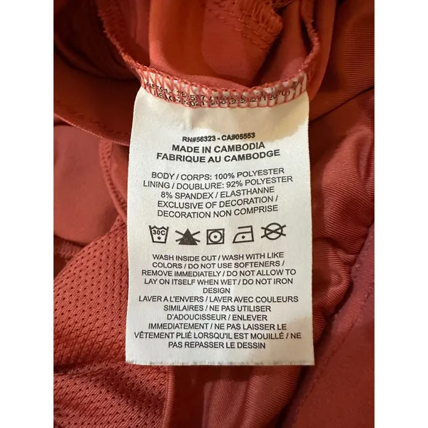 Nike Dri Fit Running Shorts Women Orange Athletic Performance Workout Size L - Image 8