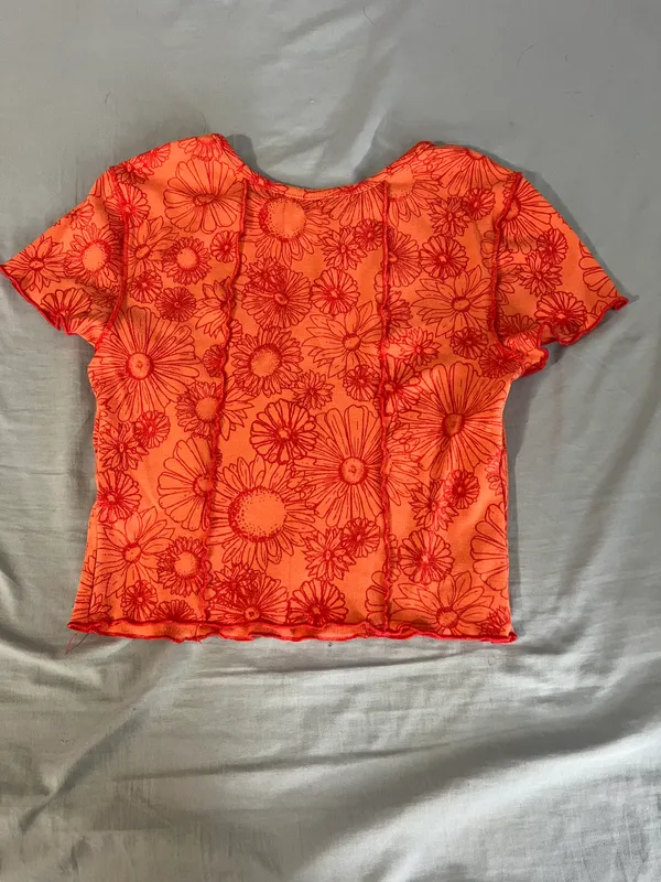 SO Orange flower top - Image 2
