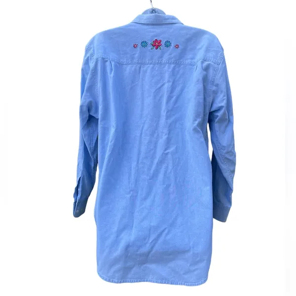Disney Vintage Winnie the Pooh Chambray long sleeve button down shirt - Image 2