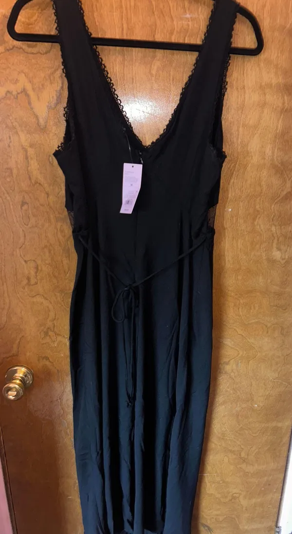 Wild Fable lace detail black Midi dress - Image 2
