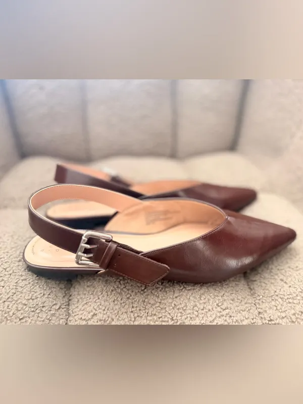 Women’s Victoria Sling Back Side Buckle Flats with Memory Foam Insole 11 - Image 9