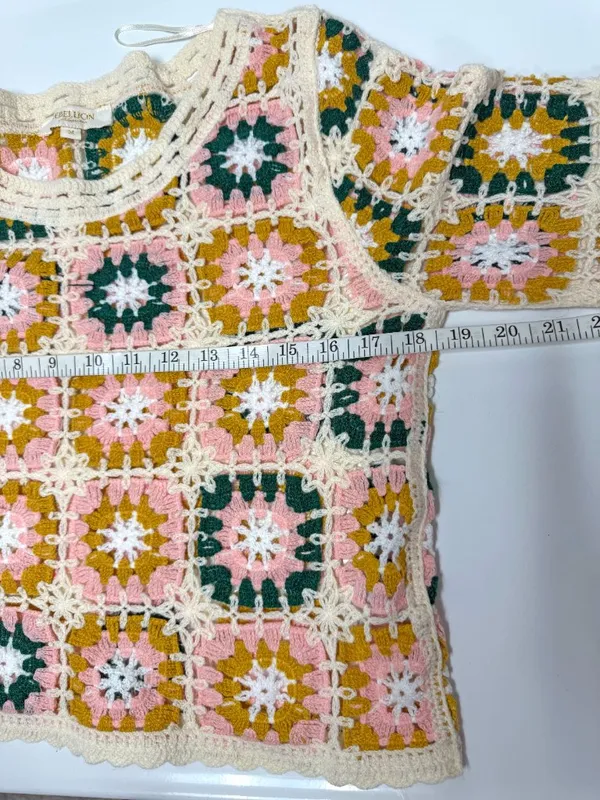 Rebellion Granny Square Crochet Sweater - Image 8