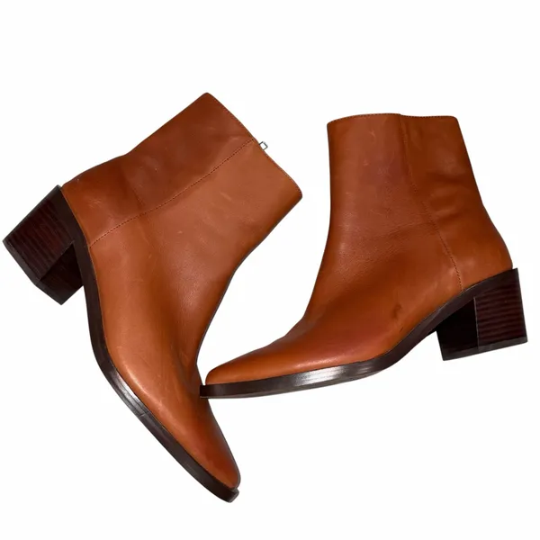 Madewell Brown Leather Darcy Almond Toe Ankle Boot 8 - Image 6