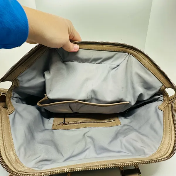 Alexander Wang Leather Toffee Caramel Emile Gold Hardware Satchel Bag Size Large - Image 14