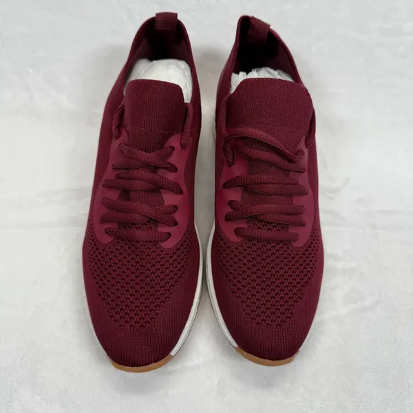 J/Slides Urban Sport Sneakers Knit Maroon‎ Lace Up Comfort Shoes Size 7 - Image 2