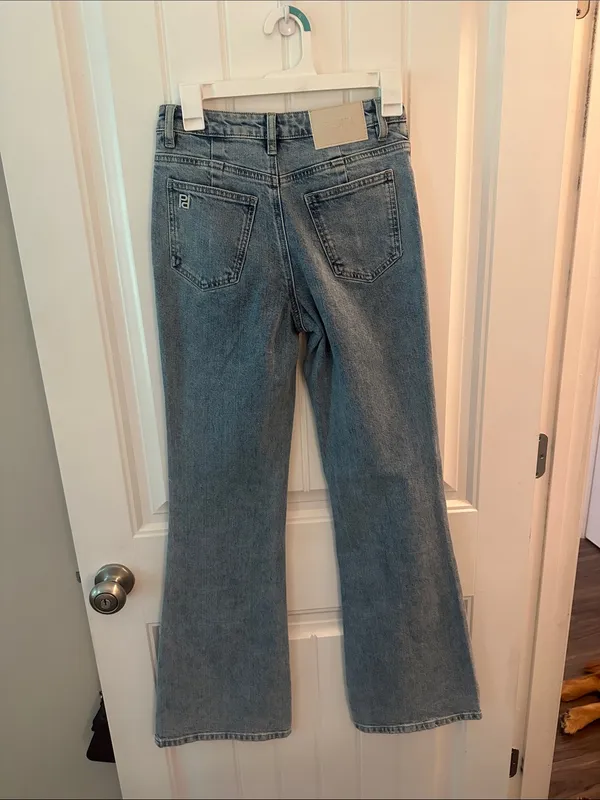 High-Rise Light Blue Flared Women’s Jeans - Image 4