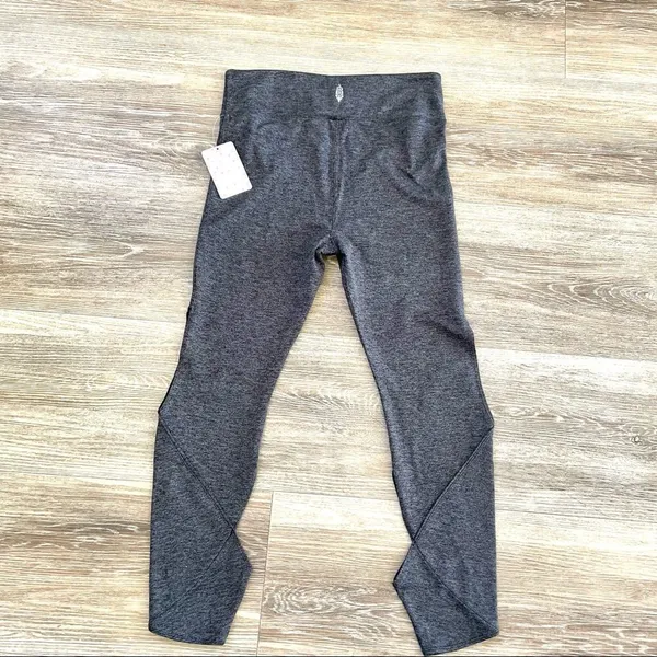 Free People movement Grey/black cut out leggings - Image 3