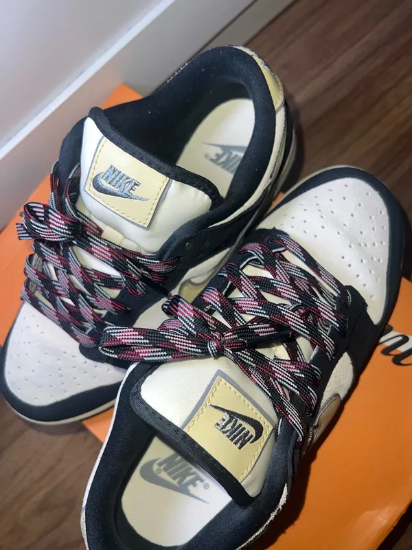 Nike Dunk Low LX Women’s Black/Cream Suede - Image 3