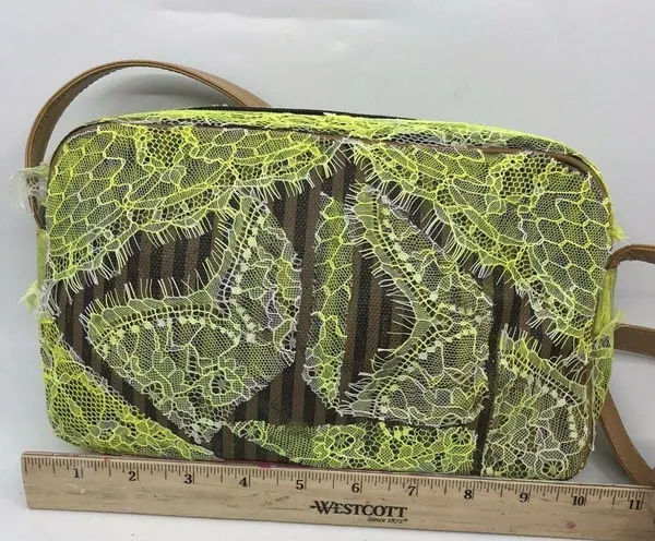 FENDI Vintage Crossbody Customized W Lace In Neon - Image 7