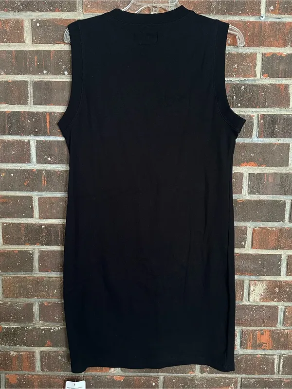 NWT ASOS DESIGN 90s ribbed mini tank dress in black - Image 4