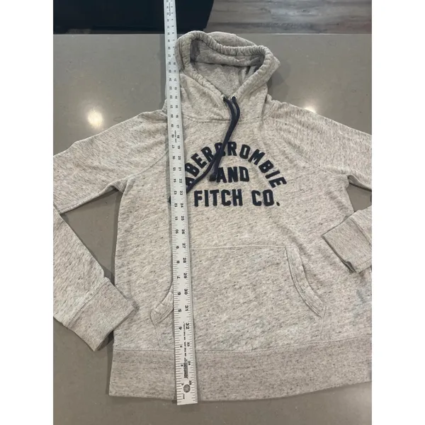 Abercrombie & Fitch Co. Womens‎ XS Hoodie Sweatshirt Pullover Gray Blue - Image 2