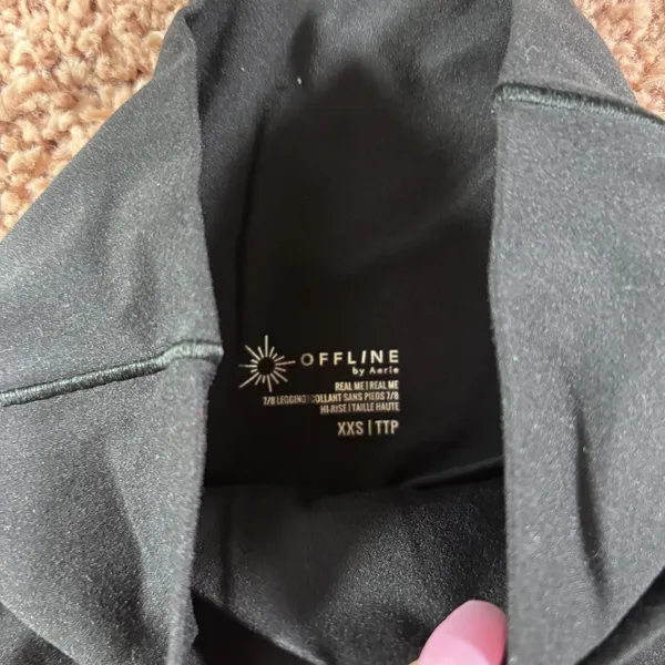 OFFLINE By Aerie Real Me High Waisted Crossover Legging Black Size XXS - Image 7