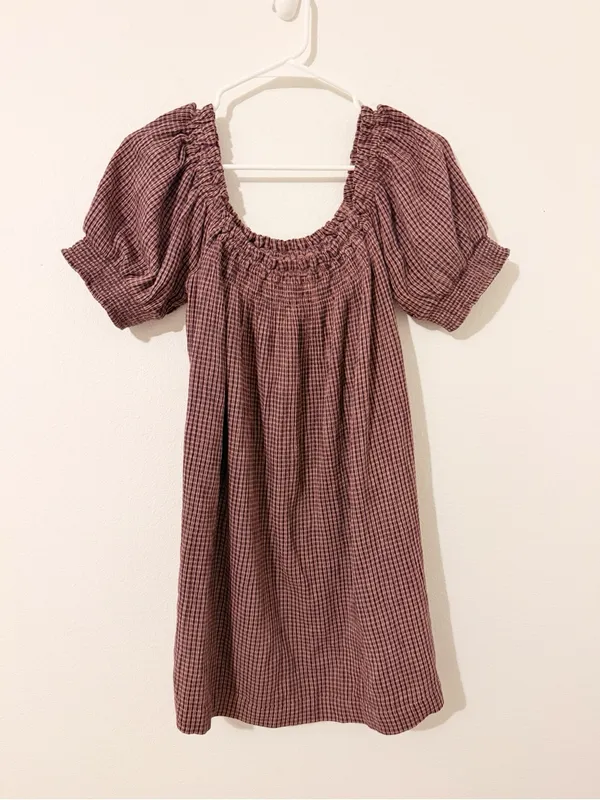 Free People Mila Mini Dress Plaid Size Small S - Image 2