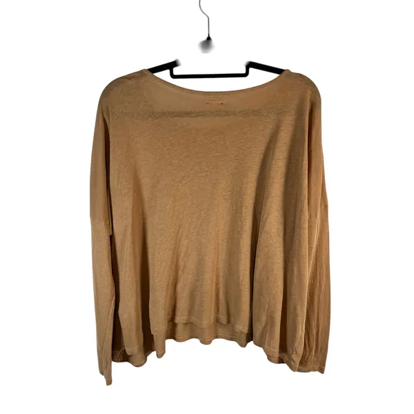 People of Leisure‎ Rolling Stones Graphic Long Sleeve T-Shirt Tan Small Made USA - Image 2