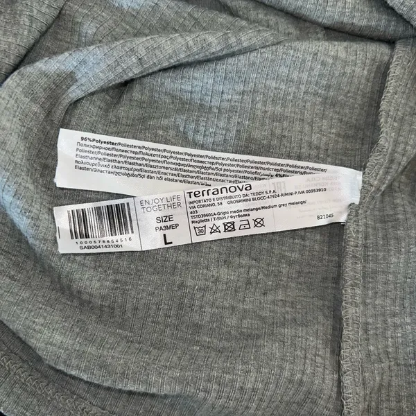 Terranova Gray Women's Long Sleeve Half Zip Large - Image 4
