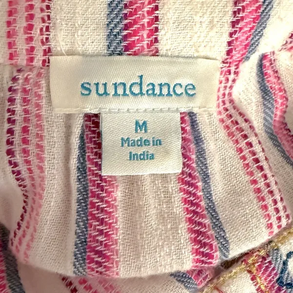 Sundance Veria Midi Tiered Pockets Striped Embroidered Sleeveless Boho Medium - Image 8