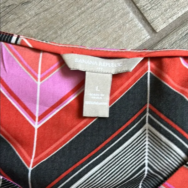 Banana Republic Pink and Orange Sleeveless Tank Top - Image 2