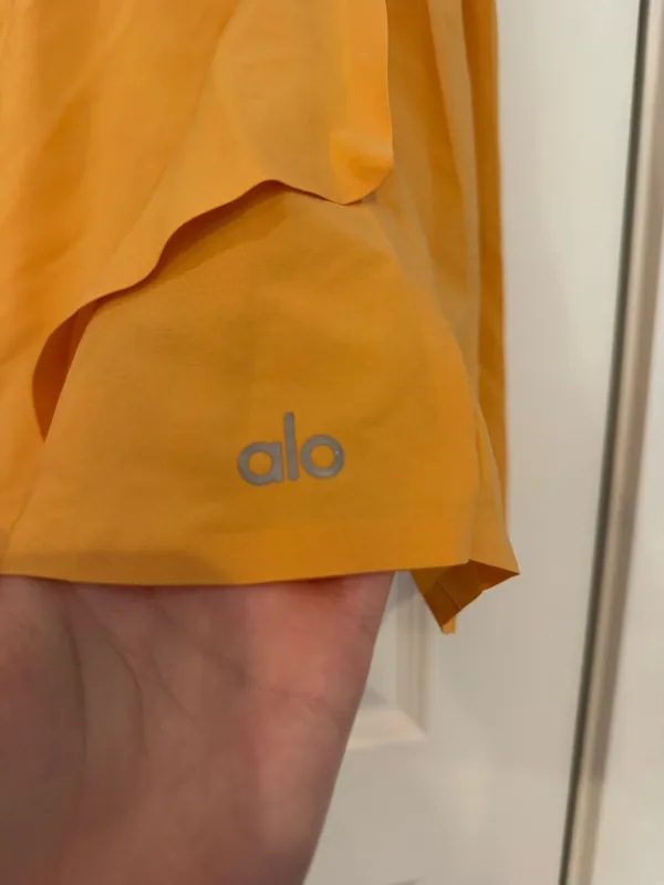 Alo Wrap Tennis Skirt Orange - Image 2