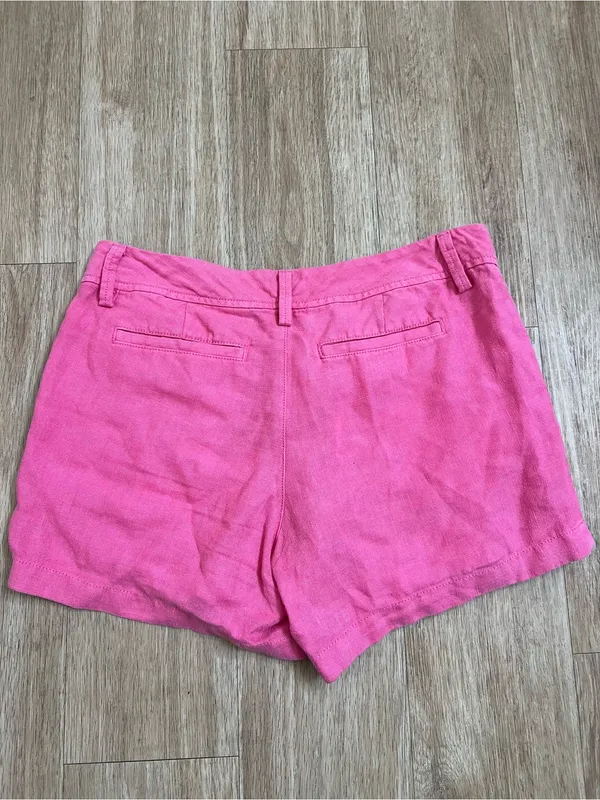 Lilly Pulitzer Bright Pink 100% linen Bermuda Shorts - Image 2