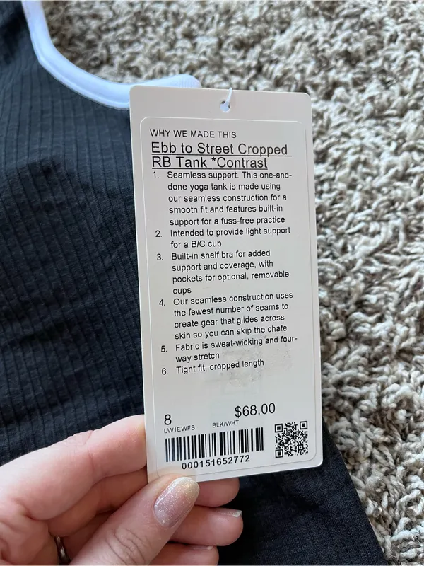 Lululemon Ebb to Street Ribbed RB Tank *Contrast - Image 3