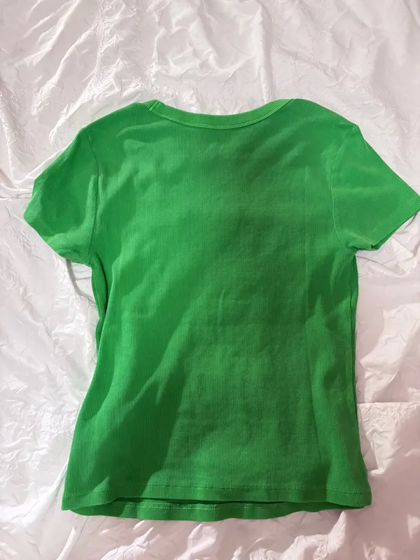 Old Navy Green Ribbed Baby Tee - Image 2