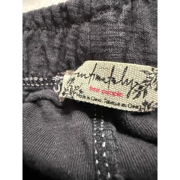 Intimately Free People Womens‎ Charcoal Slub Knit Contrast Stitch Lounge Pants - Image 4