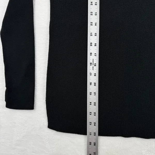lululemon Ribbed Knit Crewneck Sweater‎ Black Women S LW3HJCS Thumbholes Raglan - Image 5