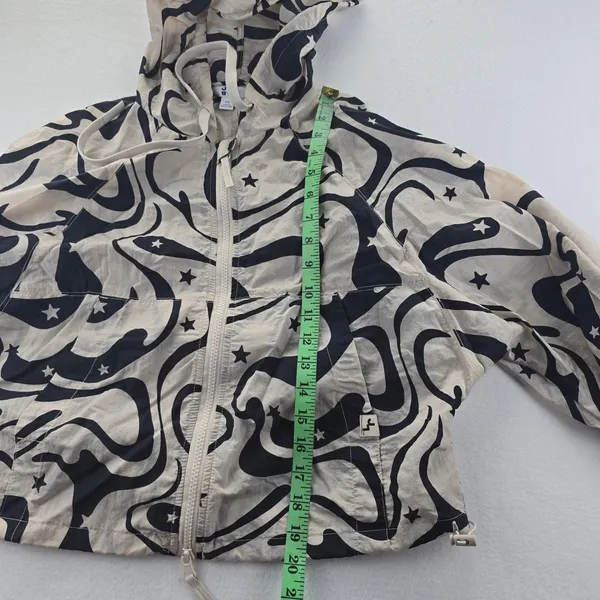 JoyLab‎ -928 Women's Windbreaker Jacket Packable Hooded Swirl Star Print XS - Image 12