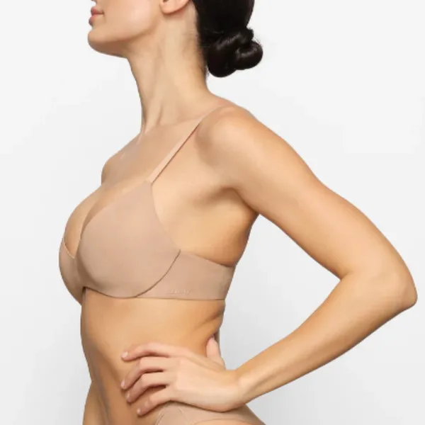 NWT SKIMS Wireless Form Push-Up Plunge Bra BR-WRL-1891Clay Size 32C‎ - Image 4