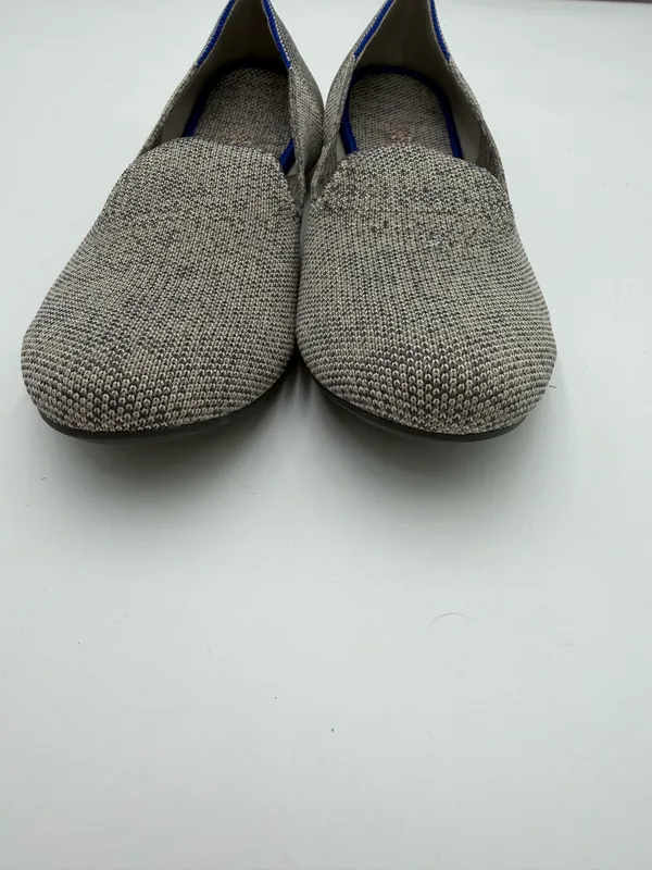 Rothy’s Women’s Size 8 Gray Knit Loafers Flats Blue Stripe Washable Shoes - Image 9