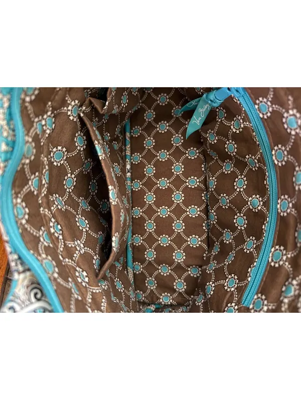 Vera Bradley Gabby Satchel Totally Turquoise Gracious Purse Cottage Coquette - Image 7
