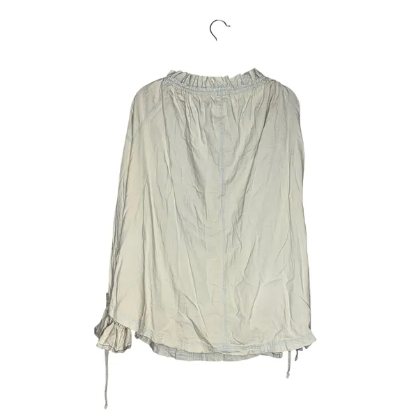 Free People We The Free Blouse Womens M Light Blue Excellent Boho Ruffle Top - Image 7