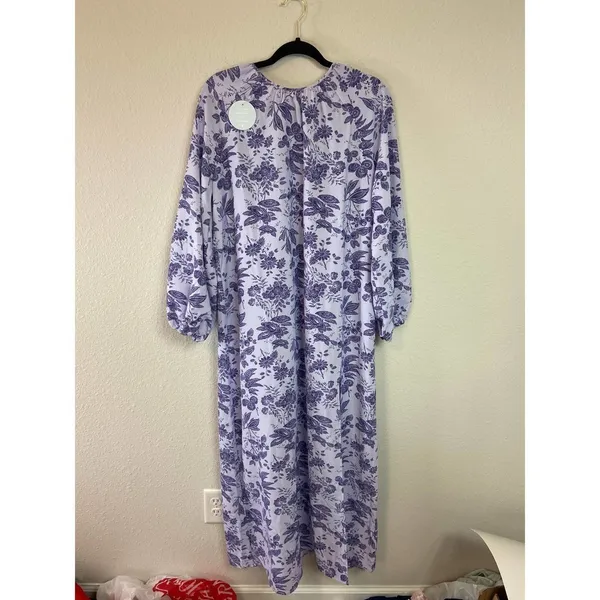 Hill House the Simone Dress Lilac Tonal Floral print size M NWT - Image 6