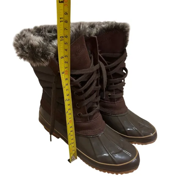 KHOMBU Nordic-Brown Waterproof Women's Winter Snow Boots Size 7 - Image 3